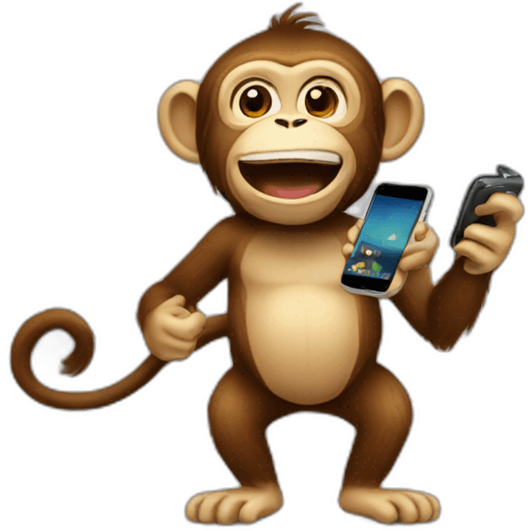 monkey with phone emoji