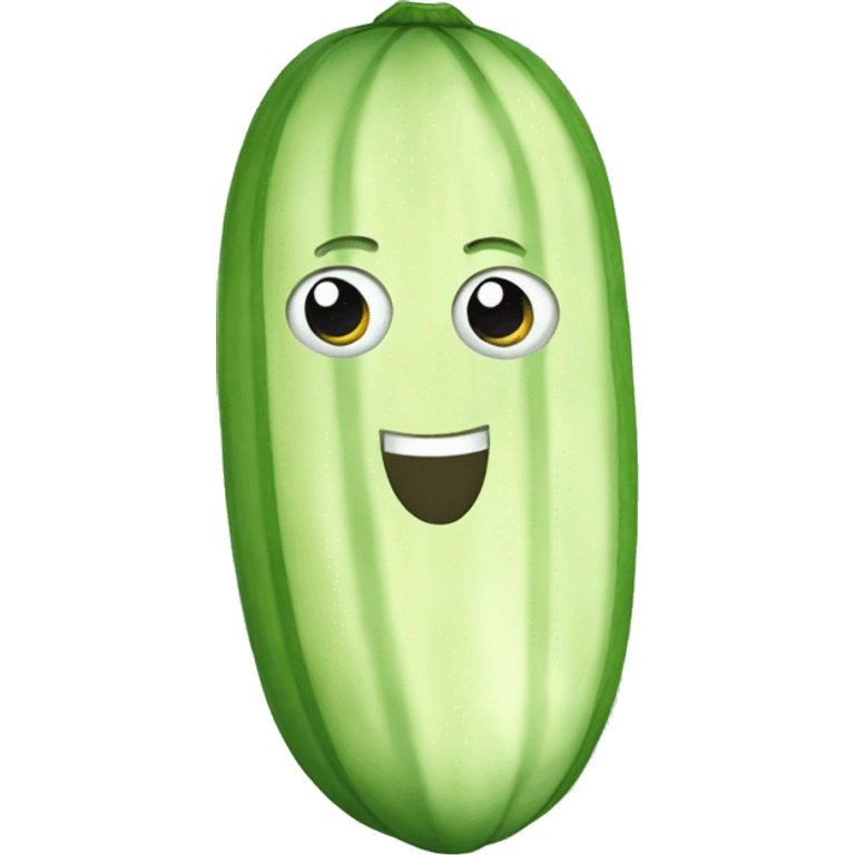 Cucumber with fun emoji