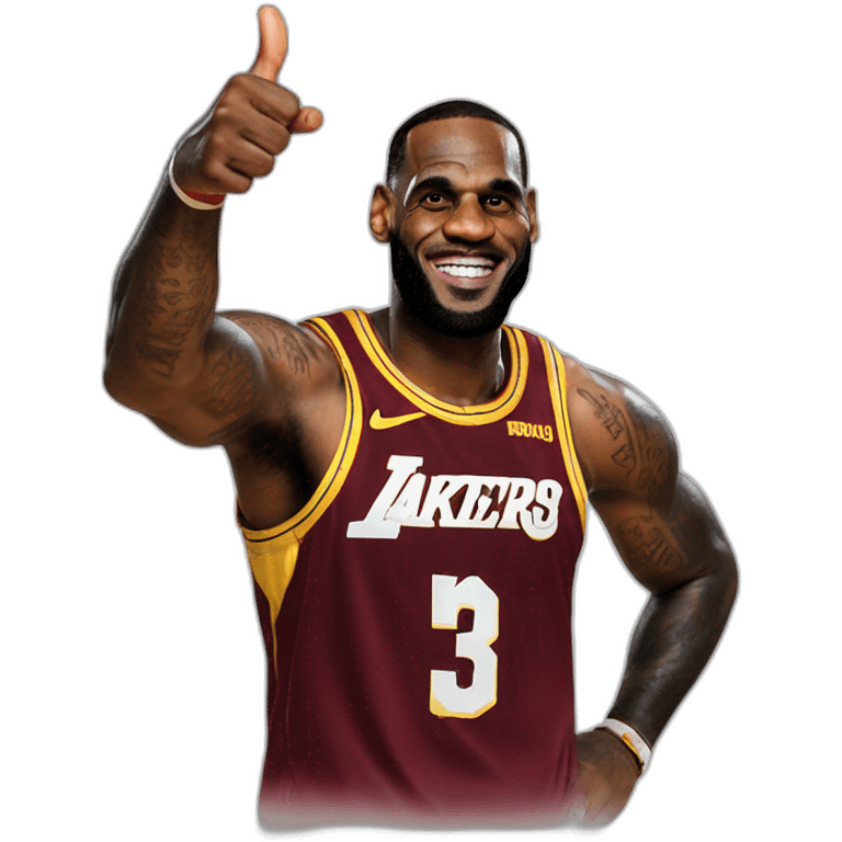 lebron james thumbs up emoji