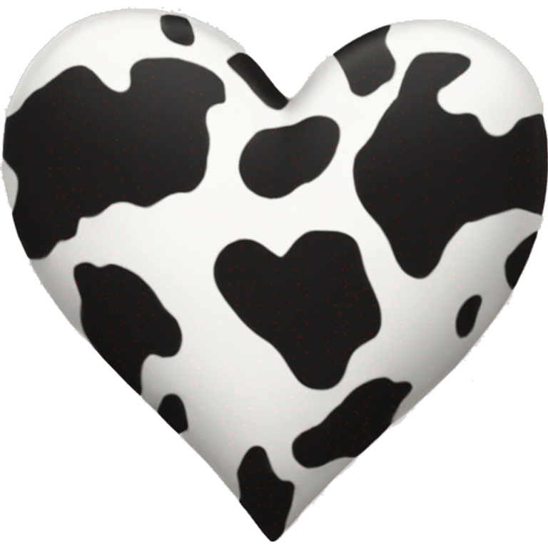 Cow print heart  emoji