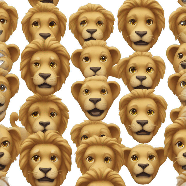 Three lions emoji