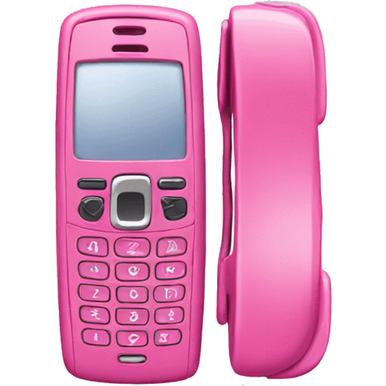 Pink flip phone emoji