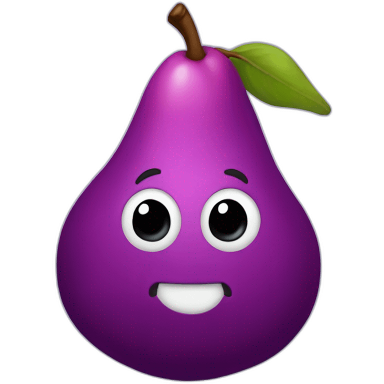 Furry purple pear emoji