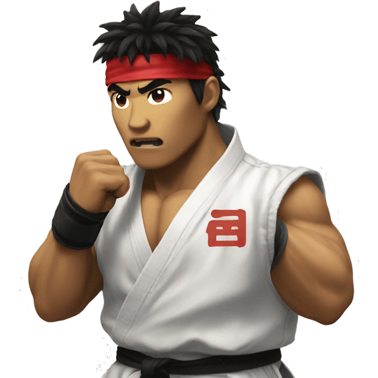 Street Fighter Ryu getting an interview emoji