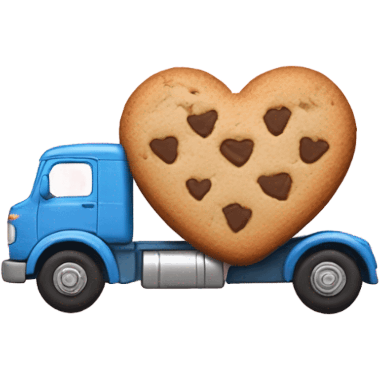 cookie heart with semi truck emoji