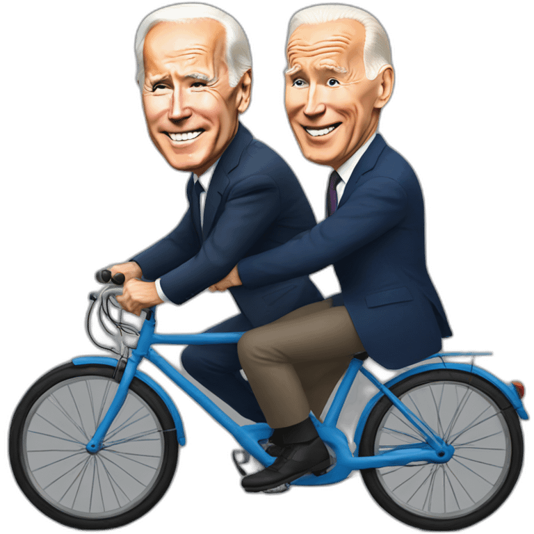 Biden,Putin riding bicycle emoji