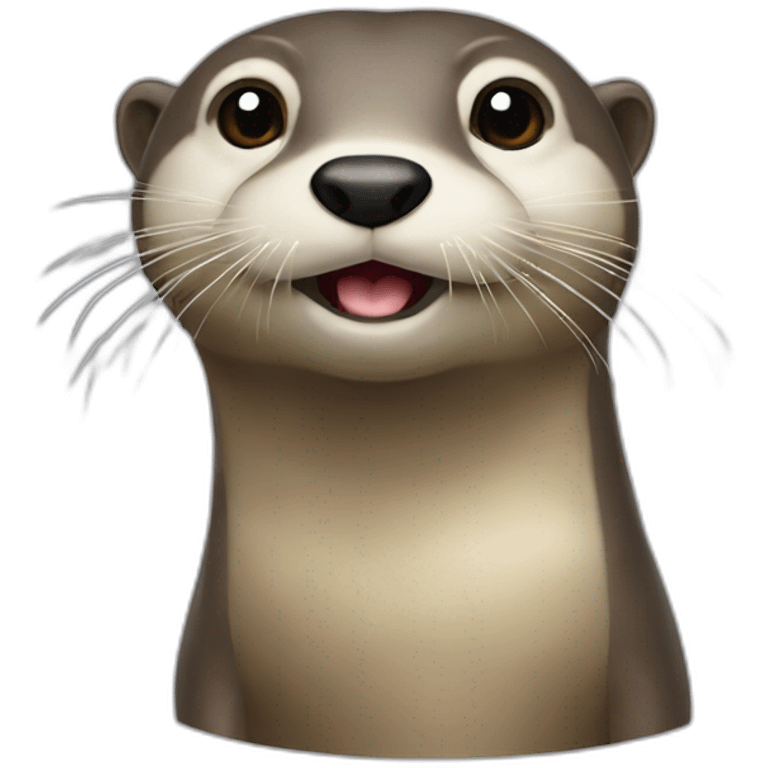 Loutre qui mange emoji