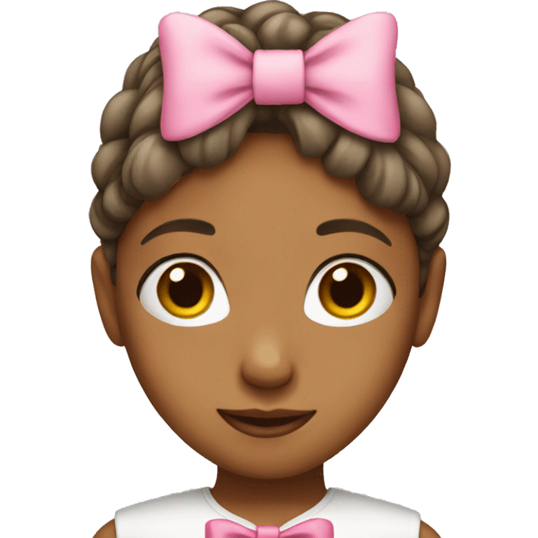 Girl wearing a bow emoji