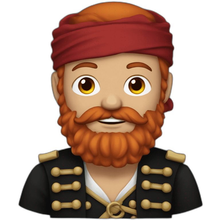 A pirate with red beard emoji