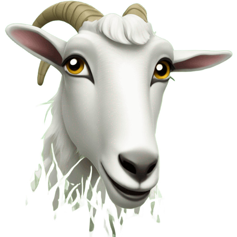 goat eating grass emoji