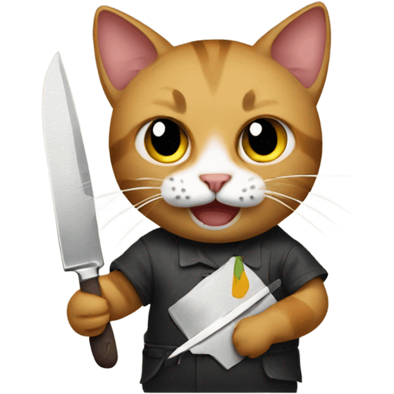 cat with knife emoji