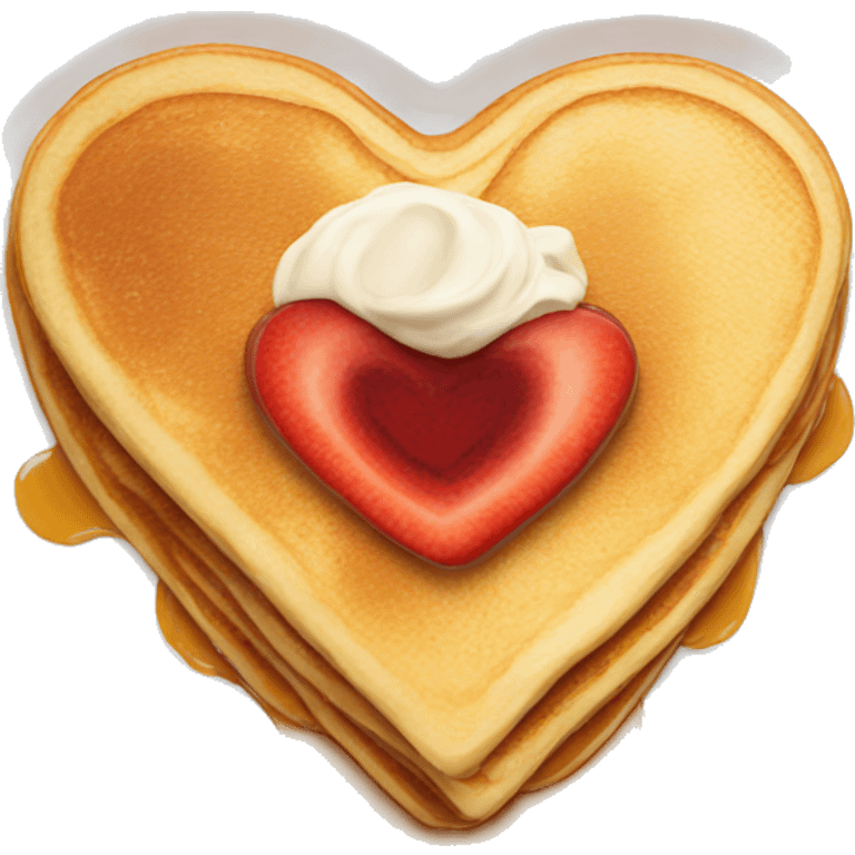 Pancake Heart shape emoji