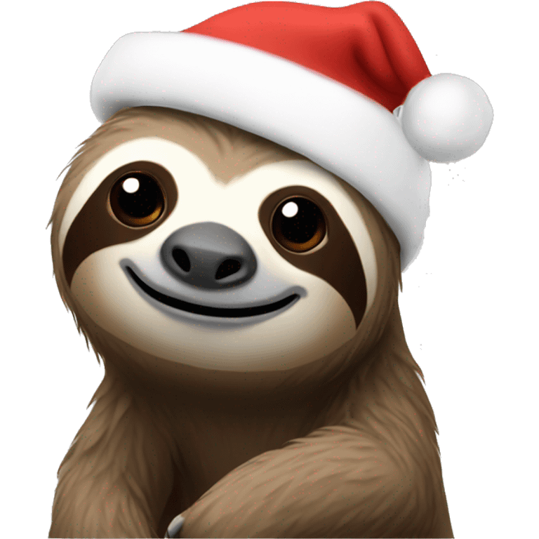 Sloth with Santa hat emoji