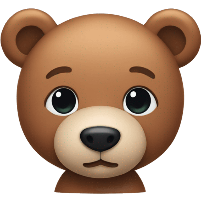 whole body of bear in jellycat style emoji