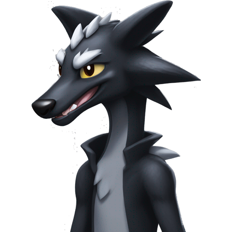 Black Cool Edgy Sergal-Seviper-Poochyena-Houndoom-Fakémon  emoji