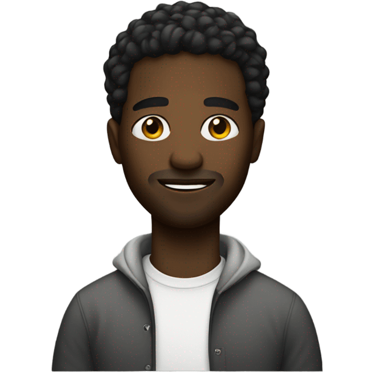 black man with oil emoji