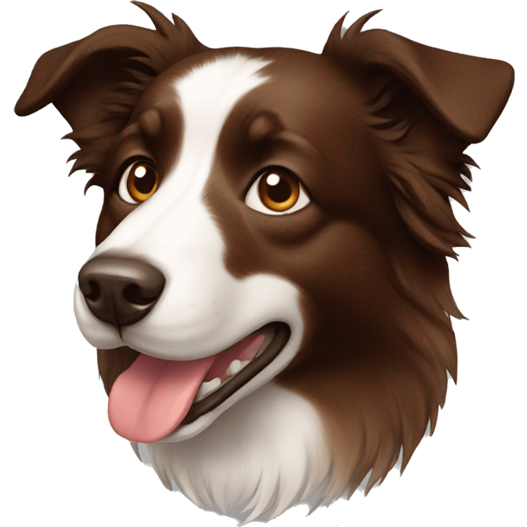 Brown border collie dog emoji