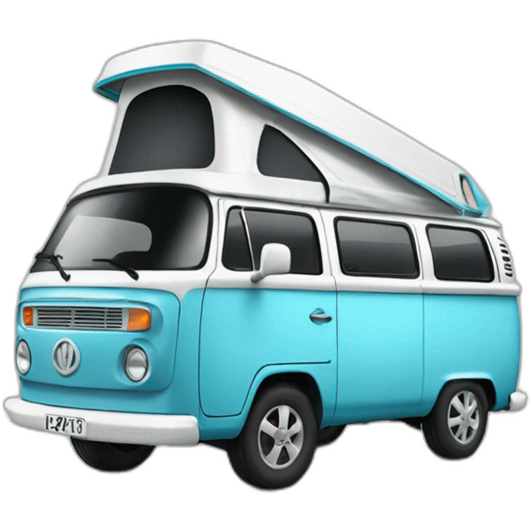 Navi Campervan with driving skeleton  emoji