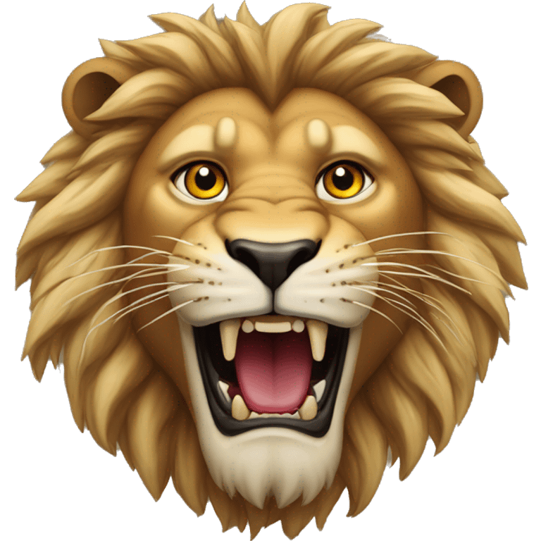 Lion en rager avec des yeux rouge  emoji