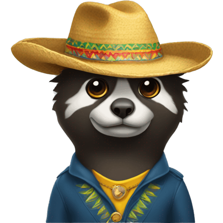 loro con sombrero emoji