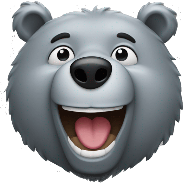 realistic-grey-bear-laughing-with-tears-from-eyes emoji