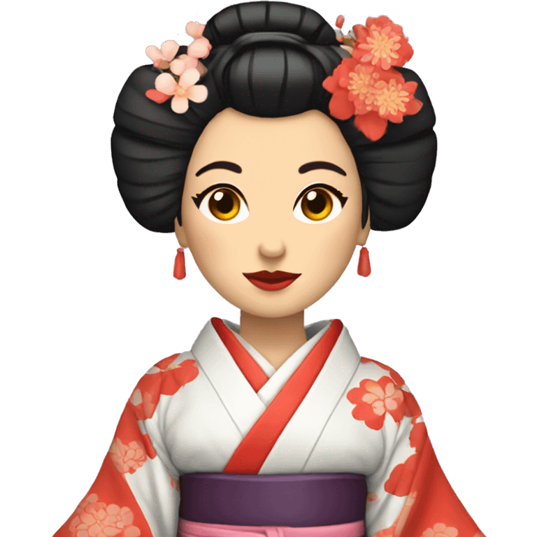 Geisha with kimono emoji