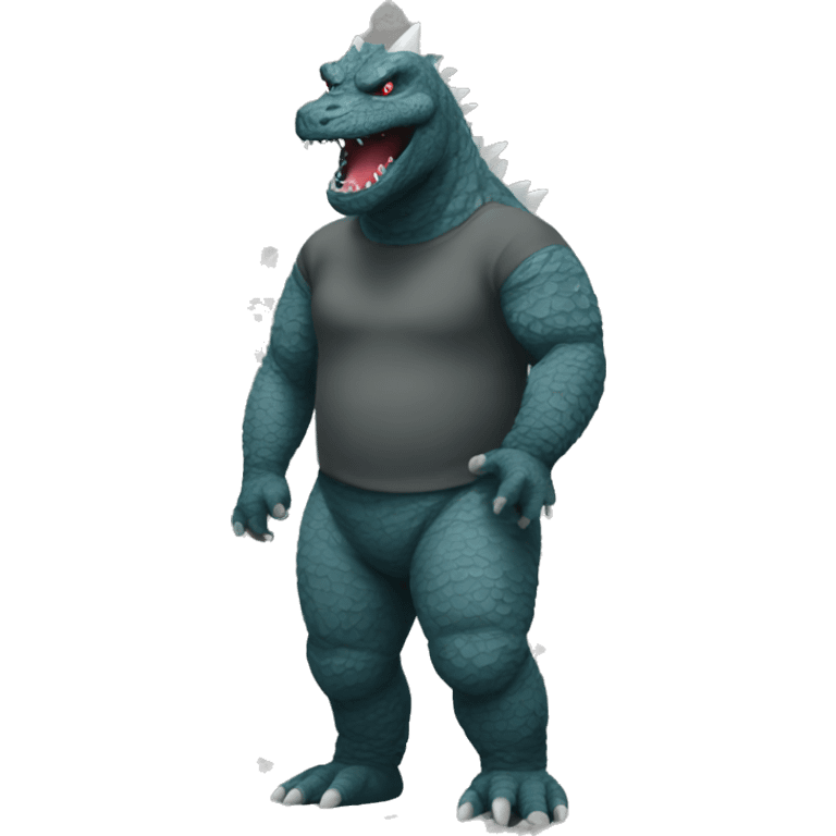 Godzilla wearing pants emoji