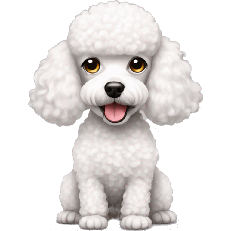 White mini poodle  emoji