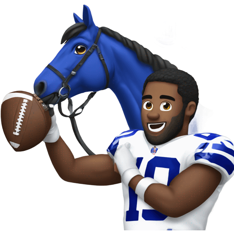 Horse riding a ny giants football player  emoji