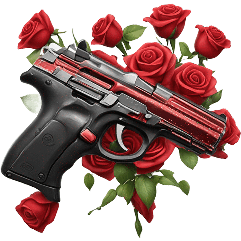 Gun roses emoji