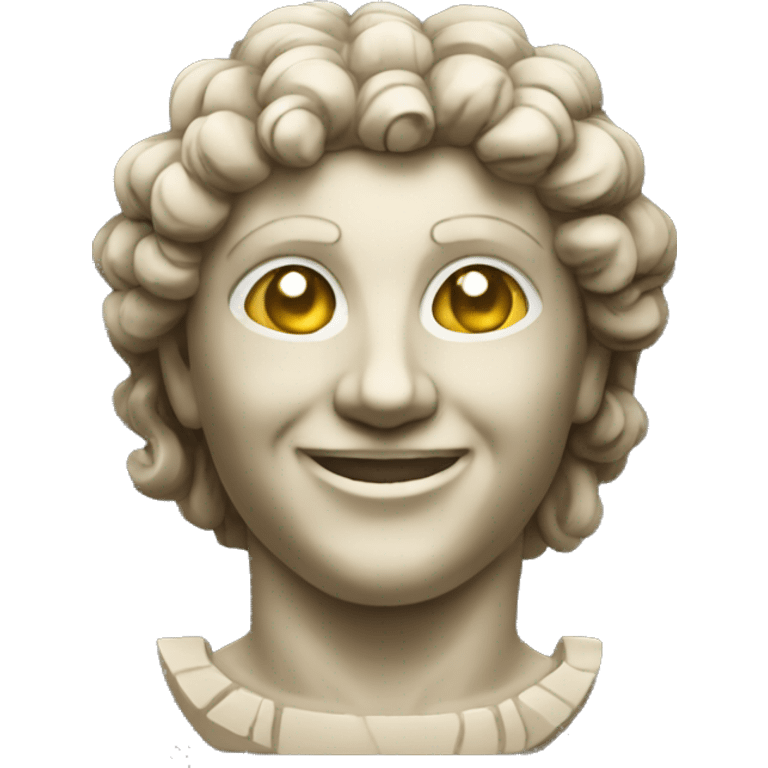 statue of the ancient world smile emoji