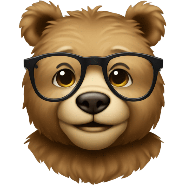 Teddy bear in glasses emoji