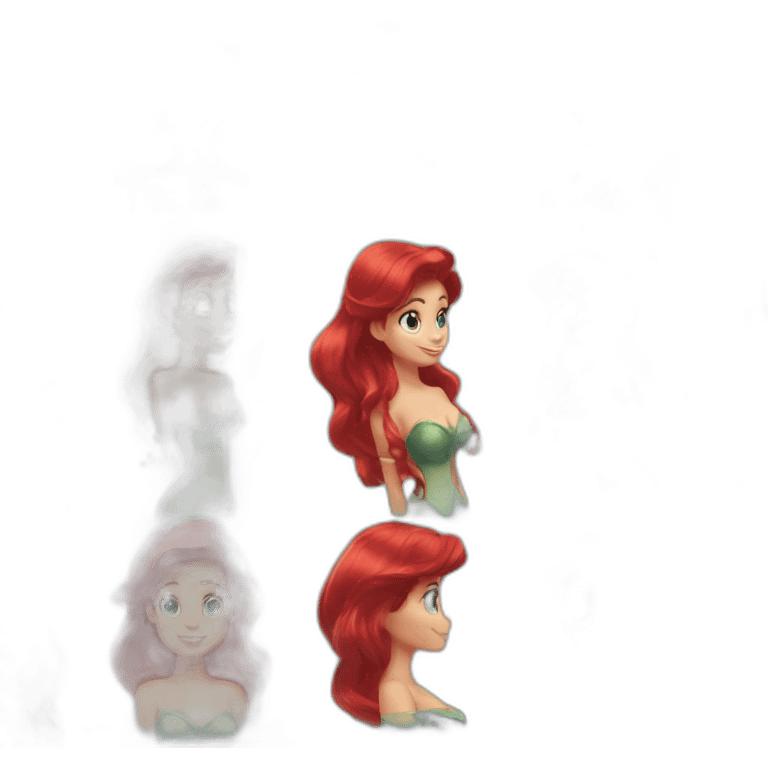 ariel-the little mermaid-blue eyed-red hair emoji