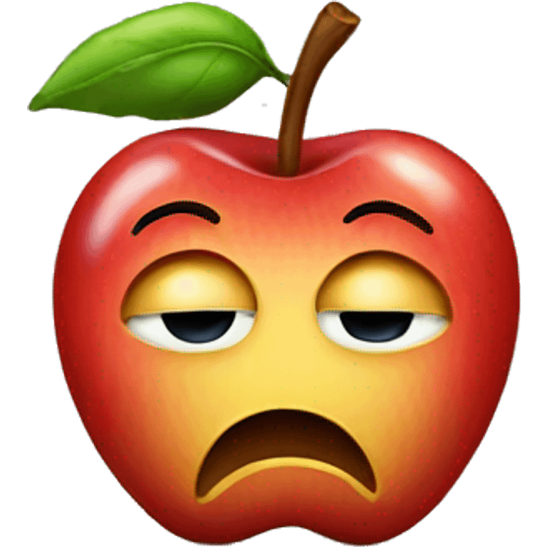 Crying apple emoji