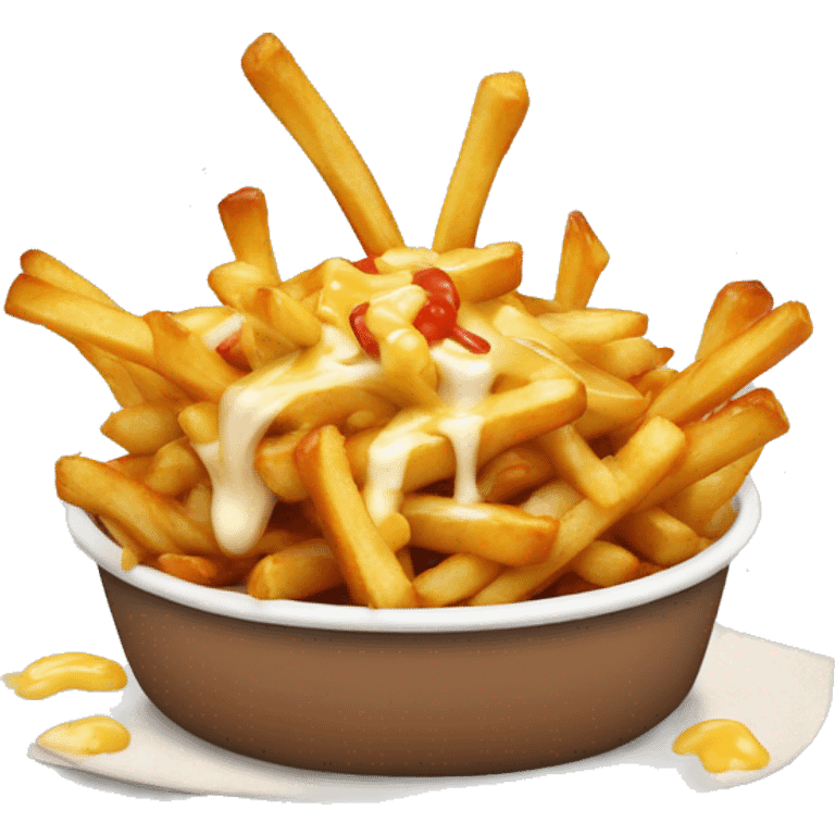 Poutine qui mange des fourchettes  emoji