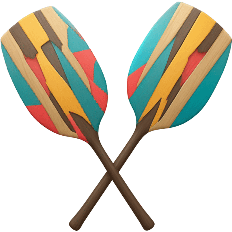 Two overlapping paddles crossed together emoji