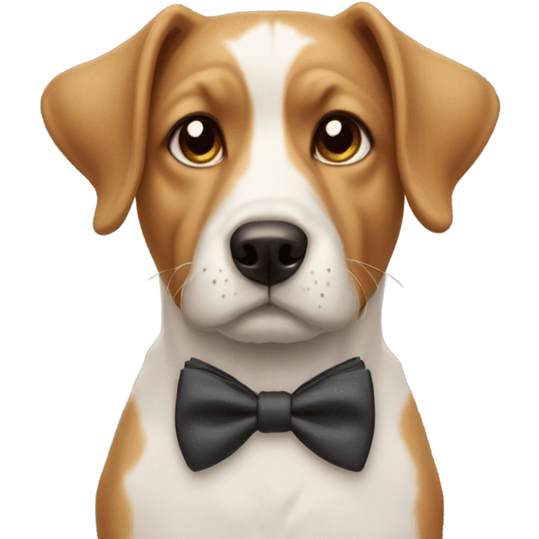 Dog wearing a bow  emoji