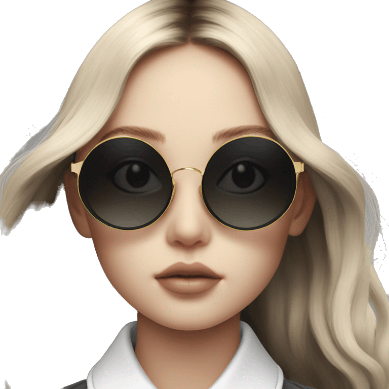 Saint Laurent sunglasses  round double metal bridge Sunglasses emoji