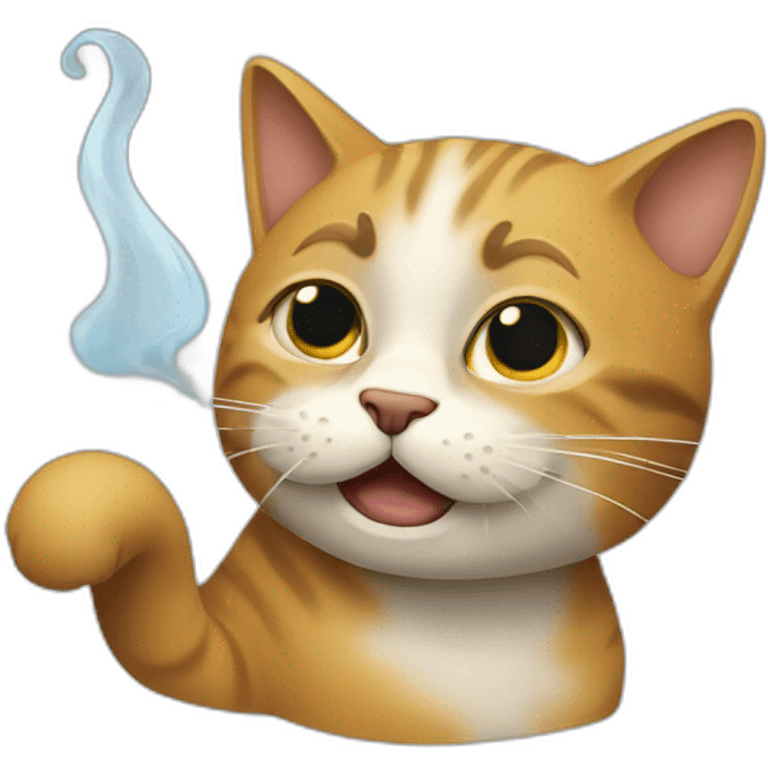 Un chat qui fume emoji