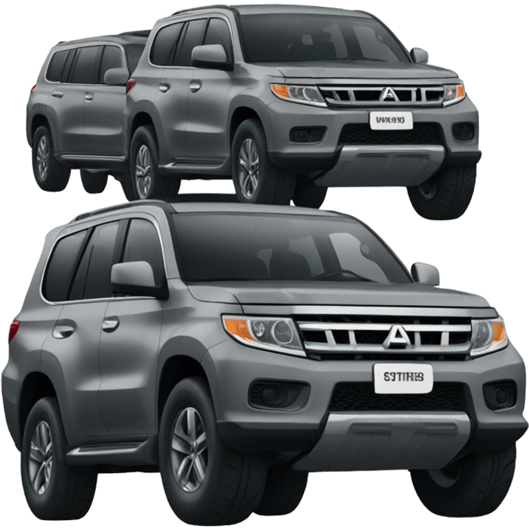 A gray Pajero gen 3 emoji