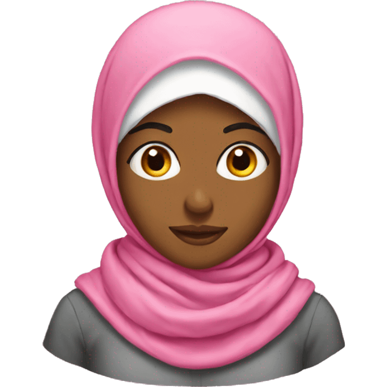 Pink Winter Scarf with Hijab  emoji