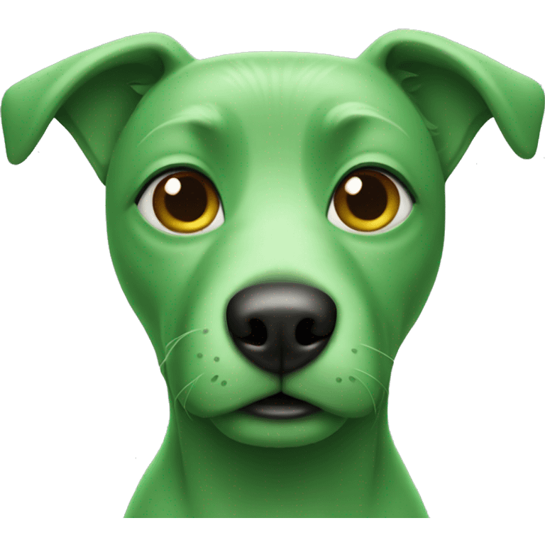 Green dog emoji