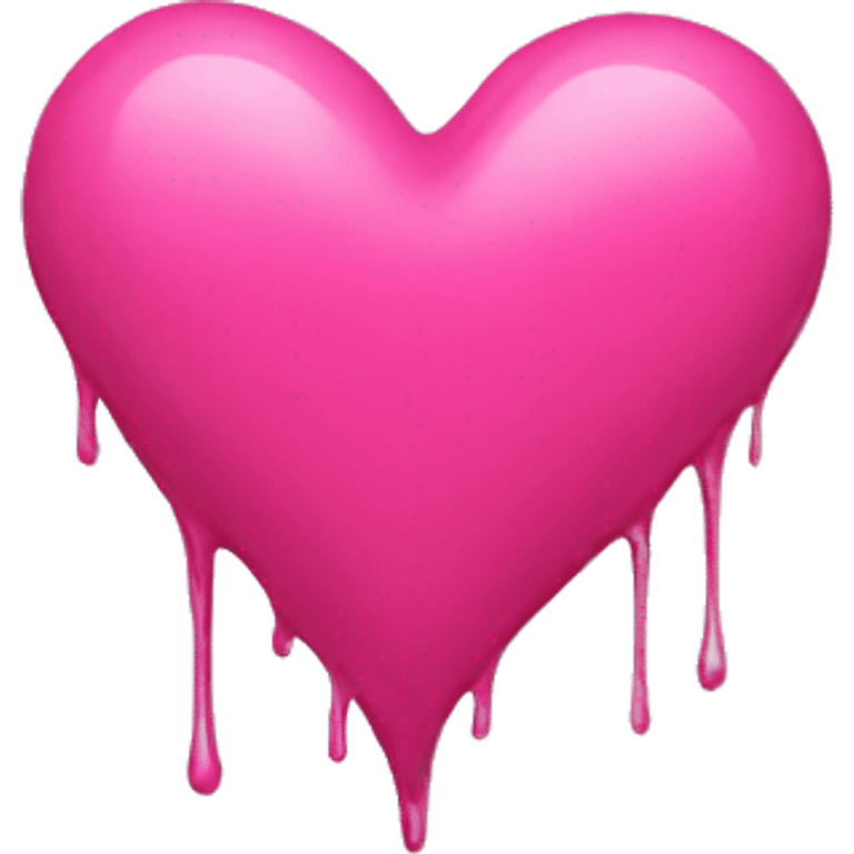 Pink Heart paint emoji