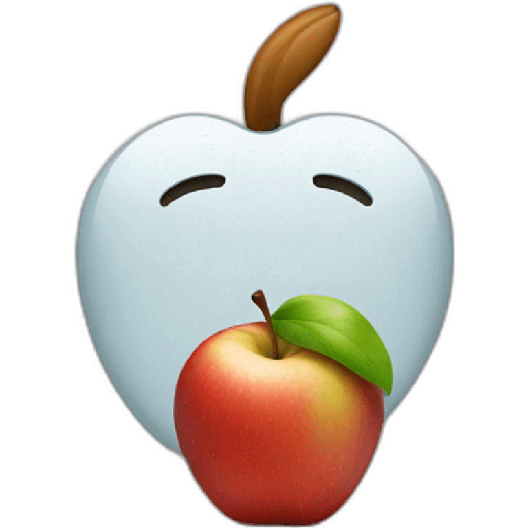 An apple and a nutritionist emoji