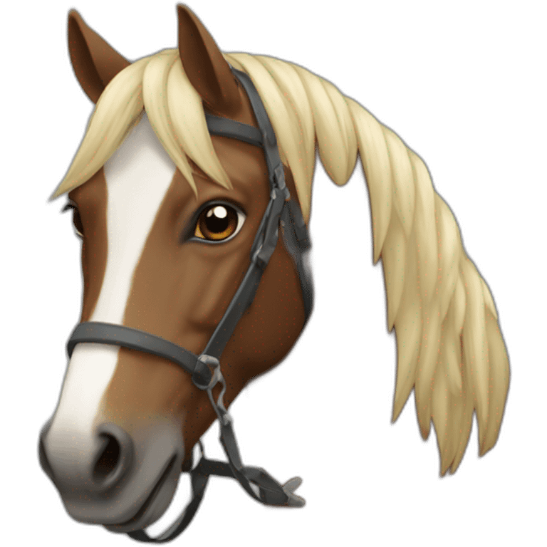 Cheval alezan emoji