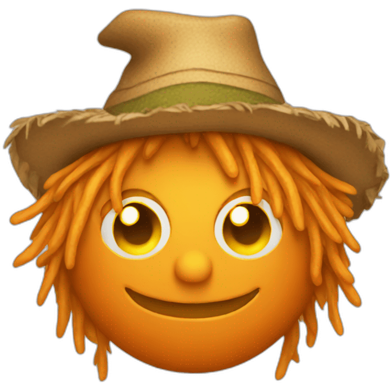 orange scarecrow emoji