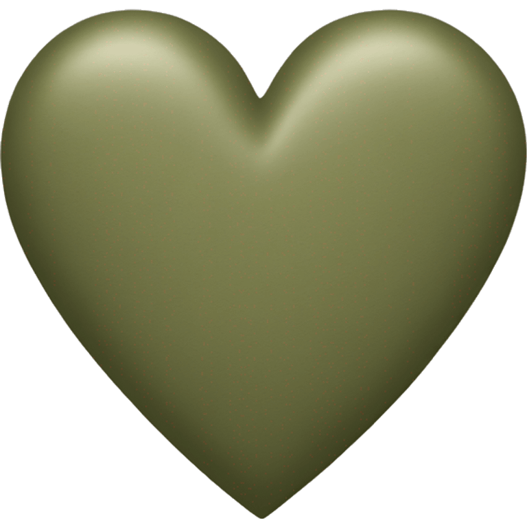 khaki green heart  emoji