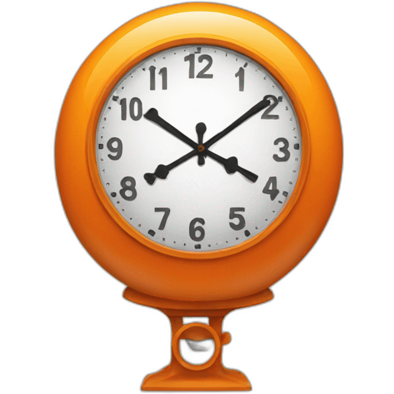 Orange clock emoji