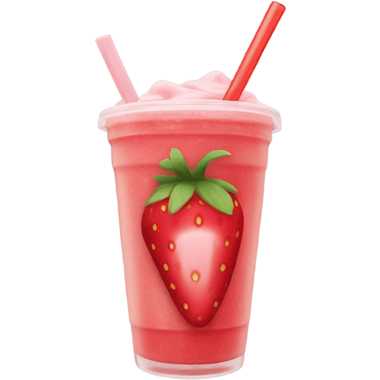 Strawberry boba emoji