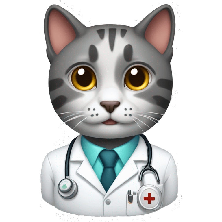 A cat who is a medic emoji